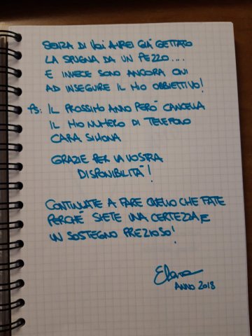 Messaggio scritto a mano dagli studenti TurinLex, n. 10