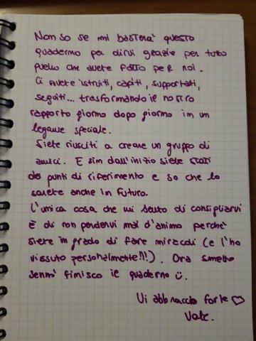 Messaggio scritto a mano dagli studenti TurinLex, n. 11