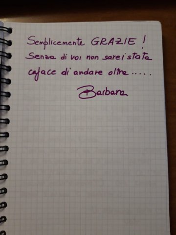 Messaggio scritto a mano dagli studenti TurinLex, n. 18