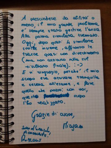Messaggio scritto a mano dagli studenti TurinLex, n. 9